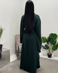 Mila Emerald Green Drape Kaftan Dress