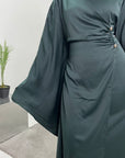 Mila Emerald Green Drape Kaftan Dress