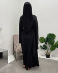 Mila Black Drape Kaftan Dress