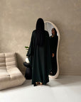 Vanity Emerald Green Choker Cowl Neck Tie Back Kaftan Dress