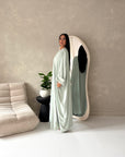 Layana Mint Gold Sparkle 2pcs Abaya & Slip Dress
