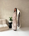 Kajol Mocha Lace Detail Open Modest Abaya Jacket