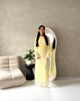 Shreya Yellow Floral Mesh Lined Summer Dress