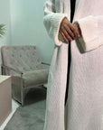 Jamana Cream Open Turned Cuff Knitted Cardigan