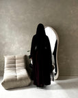 Marli Plum Tassel Edge Plain Cape Modest Dress