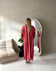 Maha Red Zig Zag Multicoloured Summer Cardigan