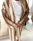 Maha Mocha Zig Zag Multicoloured Summer Cardigan