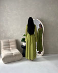 Tara Lime Green Lace Ruffle Frill Detail Summer Dress