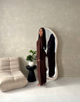Miray Brown Ring Buckle Linen Trouser Co Ord Set