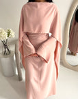 Sherin Pink Pearl Detail Modest Dress