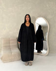 Rui Black Oversized Premium Soft Batwing Coat