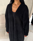 Rui Black Oversized Premium Soft Batwing Coat