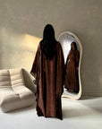 Grecia Bronze Metallic Adjustable Tie Kaftan Dress