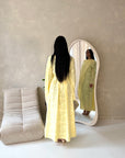 Yasna Yellow Floral Side Drape Tie Back Dress