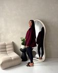 Melia Wine Collar Batwing Pocket Jacket