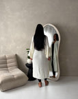 Khina Cream Balloon Sleeve Knitted Cardigan