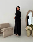 Aria Black Lace Turtle Neck Lined Dress