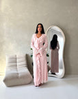 Tara Pink Lace Ruffle Frill Detail Summer Dress