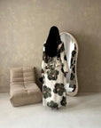Kyta Khaki Mesh Floral Print Tie Back Summer Dress