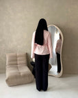 Numa Pink Summer Embroidery Asymmetrical Top
