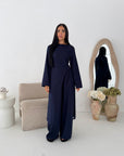 Ida Navy Button Detail Trouser Co Ord Set