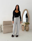 Maha Grey Quality Thick Rib Lounge Pants