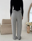 Maha Grey Quality Thick Rib Lounge Pants