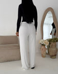 Maha Off White Quality Thick Rib Lounge Pants