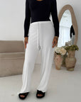 Maha Off White Quality Thick Rib Lounge Pants