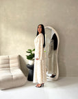 Sahra Cream Floral Lined Modest Summer Dress