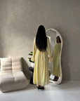 Hana Yellow Floral Lace Detail Modest Dress
