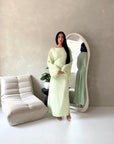 Amal Mint Lace Sleeve Detail Summer Dress