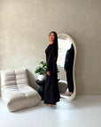 Amal Black Lace Sleeve Detail Summer Dress