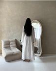 Frea White Floral Tie Back Summer Lined Dress