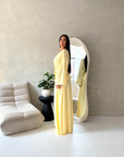 Amal Yellow V Neck Front Knot Trouser Co Ord Set