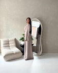 Amal Mocha V Neck Front Knot Trouser Co Ord Set
