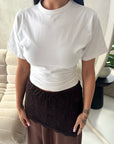 Tasha Brown Lace Detail Modest Elasticated Skirt