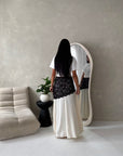 Tasha Cream Lace Detail Modest Elasticated Skirt