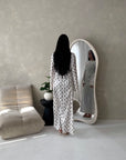 Jayna White Polka Dot Satin Tie Back Dress