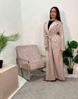 Elham Beige Quality Lightweight Pocket Belted Trench Coat