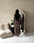Via Black Mesh Swirl Print Lined Summer Dress