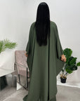 Miah Khaki Modest Diamante Hot Fix Kaftan Dress