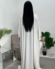 Miah White Modest Diamante Hot Fix Kaftan Dress