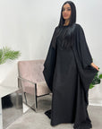 Miah Black Modest Diamante Hot Fix Kaftan Dress