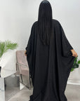 Miah Black Modest Diamante Hot Fix Kaftan Dress