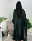 Zayna Emerald Green Shimmer Tie Kaftan Dress