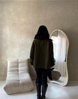 Melia Khaki Collar Batwing Pocket Jacket