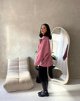 Melia Pink Collar Batwing Pocket Jacket
