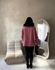 Melia Pink Collar Batwing Pocket Jacket