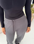 Maha Charcoal Quality Thick Rib Lounge Pants